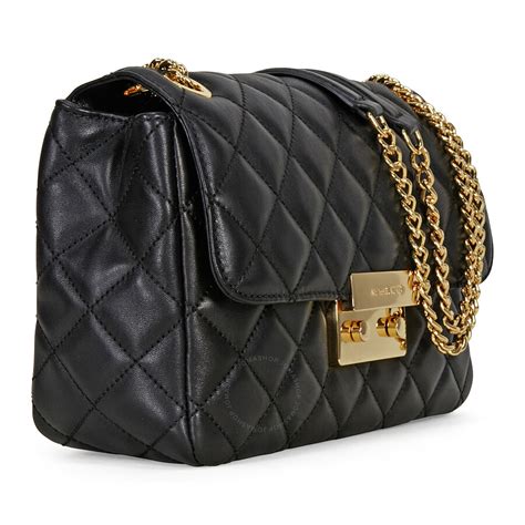 michael kors hard bag black and white|Michael Kors quilted black bag.